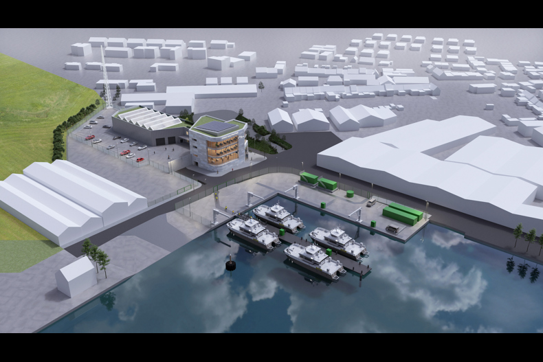 Architect Impression Of O&M Base For Arklow Bank Wind Park