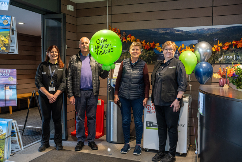 Millionth Vistor's At Pitlochry Visitor Centre Neil And Margo Haggart